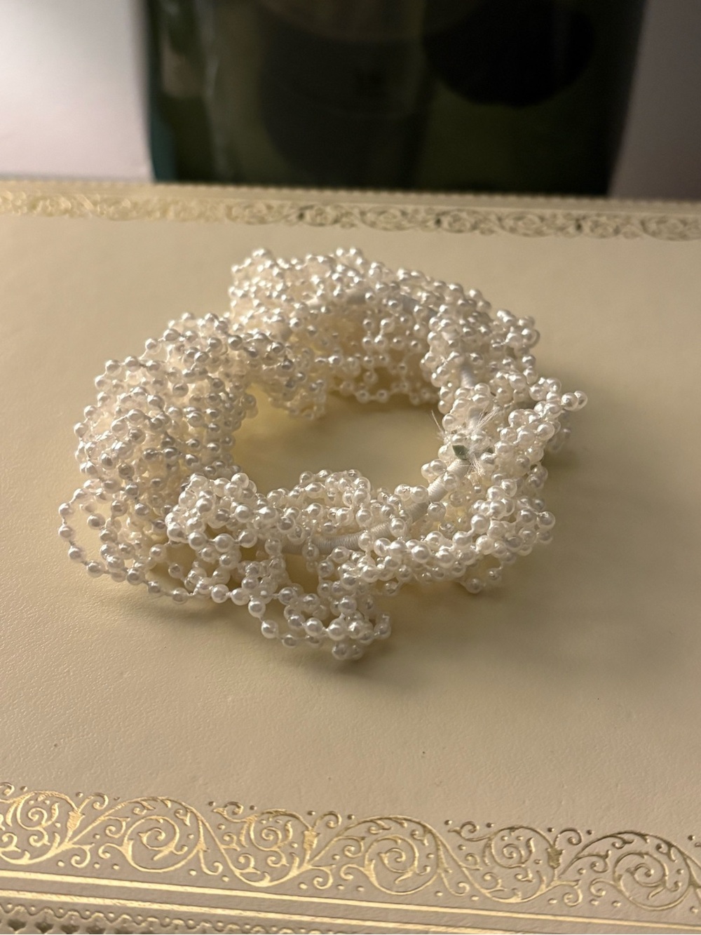 Vintage faux pearl bracelet - Ivory